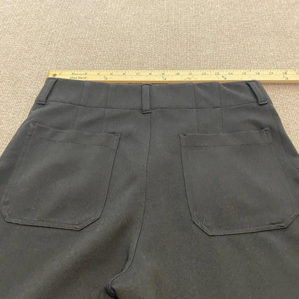 Maeve The Colette Pants Womens 32 Black Ponte Cropped Wide Leg Stretch Pockets